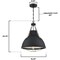 Westinghouse Pendant 60W Bartley 16.25In, Matte Black Drk Pewter Accnts Removable Cage 6116300 - alternate 7